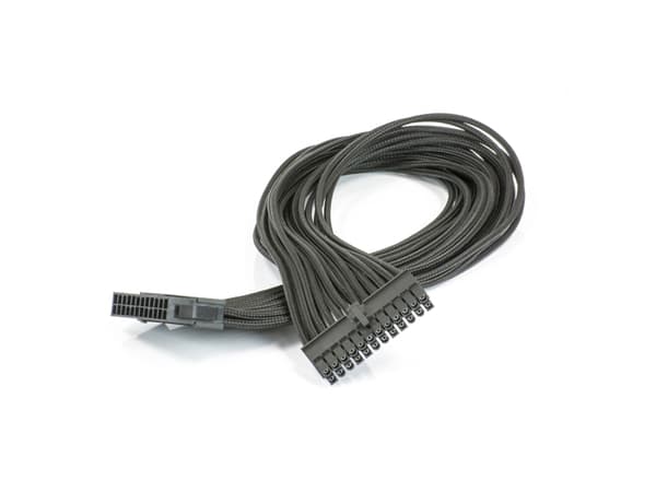 Phanteks PH-CB24P - Strømforlengelseskabel - 24-pins ATX (hunn) til 24-pins ATX (hann) - 50 cm - svart