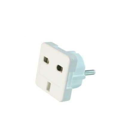 Cablexpert A-AC-UKEU-001 - Strømadapter - strøm (P) til strøm (hunn) - hvit - Storbritannia, Europa