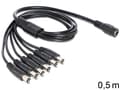 Miniatyrbilde 3 av 4: Delock - Strømsplitter - 5,5 x 2,1 mm DC-jakk (hann) til 5,5 x 2,1 mm DC-jakk (hunn) - 50 cm