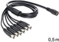 Miniatyrbilde 4 av 4: Delock - Strømsplitter - 5,5 x 2,1 mm DC-jakk (hann) til 5,5 x 2,1 mm DC-jakk (hunn) - 50 cm
