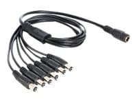 Delock - Strømsplitter - 5,5 x 2,1 mm DC-jakk (hann) til 5,5 x 2,1 mm DC-jakk (hunn) - 50 cm