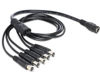 Delock - Strømsplitter - 5,5 x 2,1 mm DC-jakk (hann) til 5,5 x 2,1 mm DC-jakk (hunn) - 50 cm