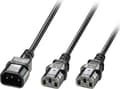 Miniatyrbilde 3 av 4: Lindy 30363, 1 m, C14 kopling, 2 x C13 kopling