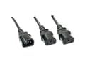 Miniatyrbilde 2 av 4: Lindy 30363, 1 m, C14 kopling, 2 x C13 kopling