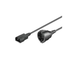 MicroConnect - Strømforlengelseskabel - IEC 60320 C14 til power CEE 7/3 - 250 V - 16 A - 1.5 m - svart