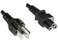 MicroConnect - Strømkabel - type B (hann) til IEC 60320 C5 - AC 125 V - 15 A - 3 m - svart