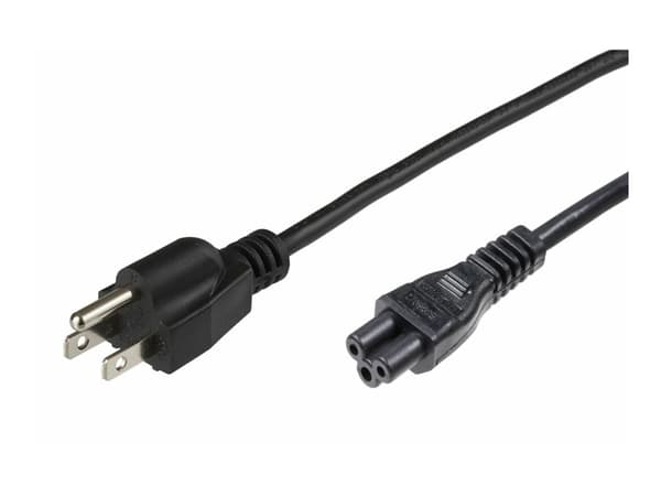 MicroConnect - Strømkabel - type B (hann) til IEC 60320 C5 - AC 125 V - 15 A - 3 m - svart