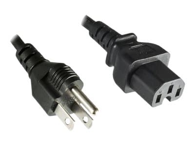 MicroConnect - Strømkabel - type B (hann) til IEC 60320 C15 - AC 125 V - 15 A - 1.8 m - svart