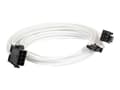 Miniatyrbilde 3 av 5: Phanteks - Strømforlengelseskabel - 8-pins PCIe-strøm (6+2) (hunn) til 8-pins PCIe-strøm (hann) - 50 cm - hvit