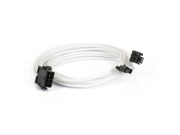 Phanteks - Strømforlengelseskabel - 8-pins PCIe-strøm (6+2) (hunn) til 8-pins PCIe-strøm (hann) - 50 cm - hvit