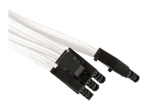 Phanteks - Strømforlengelseskabel - 8-pins PCIe-strøm (6+2) (hunn) til 8-pins PCIe-strøm (hann) - 50 cm - hvit