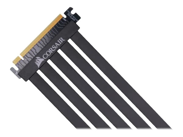 CORSAIR Premium PCIe 3.0 x16 Extension Cable - PCI Express x16-kabel - 164 pin PCI Express (hann) til 164 pin PCI Express (hunn) - 30 cm
