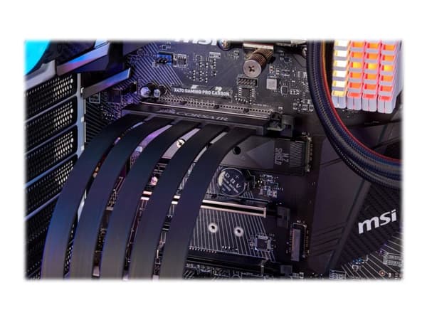 CORSAIR Premium PCIe 3.0 x16 Extension Cable - PCI Express x16-kabel - 164 pin PCI Express (hann) til 164 pin PCI Express (hunn) - 30 cm