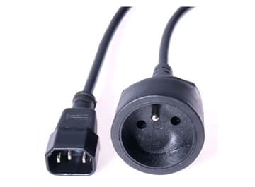 PremiumCord PPU1-01, 0,2 m, C14 kopling, CEE7/7, H05VV-F3G, 250 V