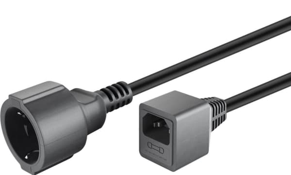 PremiumCord PPU1-01, 0,2 m, C14 kopling, CEE7/7, H05VV-F3G, 250 V