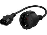 PowerWalker - Strømkabel - CEE 7/4 (hun) til IEC 60320 C14 - 10 A - 20 cm - 20 cm