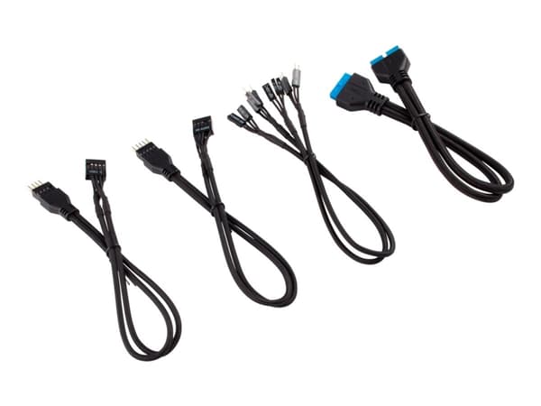 CORSAIR Premium Sleeved Front Panel Extension Kit - Datakabelsett - svart