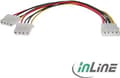 Miniatyrbilde 3 av 3: InLine 29659, 0,2 m, Molex (4-pin), 2 x Molex (4-pin), Hankjønn, Hunkjønn, Rett