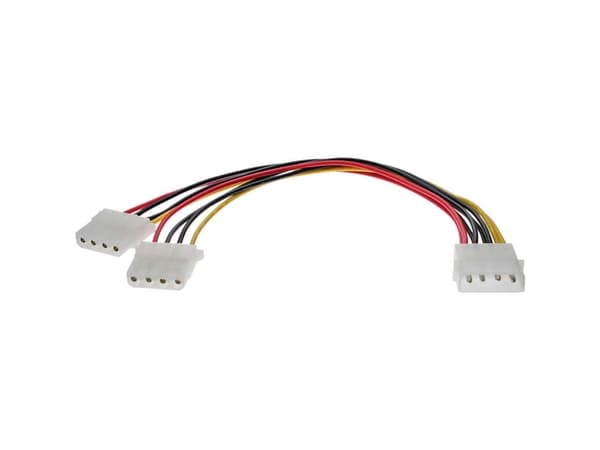 InLine 29659, 0,2 m, Molex (4-pin), 2 x Molex (4-pin), Hankjønn, Hunkjønn, Rett