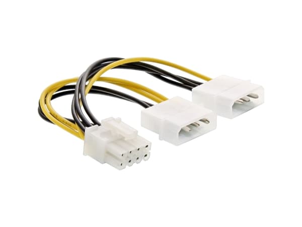 InLine 26628C, 0,15 m, PCI-E (8-nastainen), 2 x Molex (4-nastainen), Hanstik, Hunstik, Suora