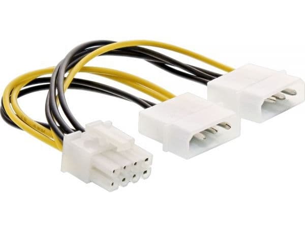 InLine 26628C, 0,15 m, PCI-E (8-nastainen), 2 x Molex (4-nastainen), Hanstik, Hunstik, Suora