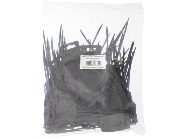 InLine 59967J, Nylon, Sort, 200 mm, 5 mm, 100 stykker