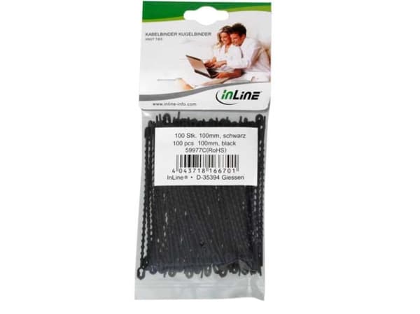 InLine 59977C, Sort, 100 mm, 100 stykker