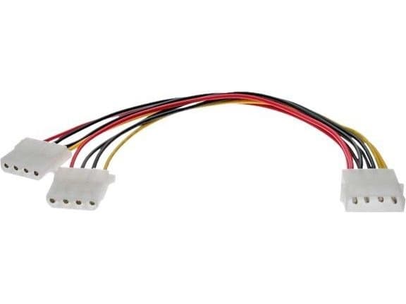 InLine 29659, 0,2 m, Molex (4-pin), 2 x Molex (4-pin), Hankjønn, Hunkjønn, Rett
