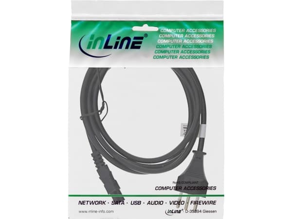 InLine 4043718021994, 2 m, SEV 1011, C5 kopling, 250 V, 2.5 A
