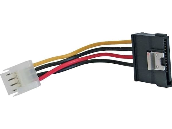 InLine 29660B, 0,15 m, Floppy (4-pin), SATA 15-pin, Hankjønn, Hunkjønn, Rett