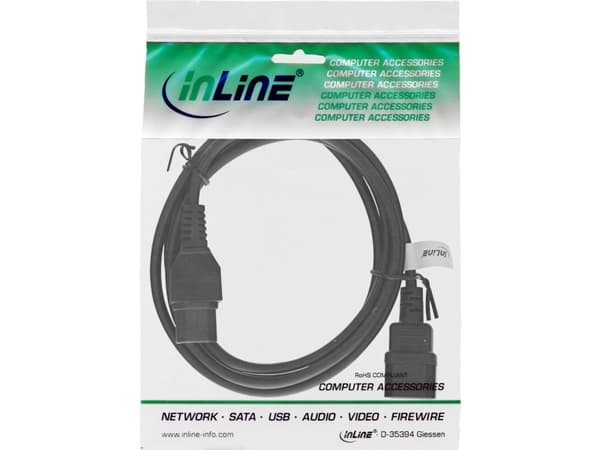 InLine 16811E, 0,5 m, C15 liitin, C14 liitin, H05V2V2-F
