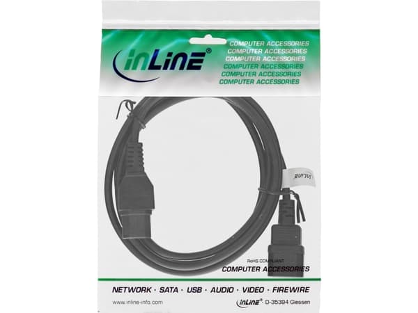 InLine 16811E, 0,5 m, C15 liitin, C14 liitin, H05V2V2-F