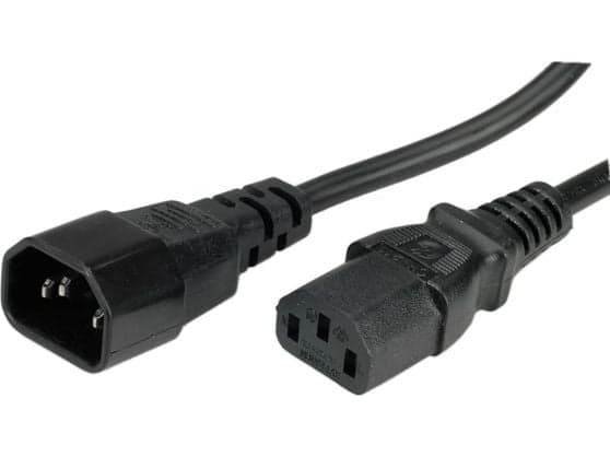 Value 19.99.1505, 0,5 m, C14 liitin, C13 liitin, 250 V, 10 A
