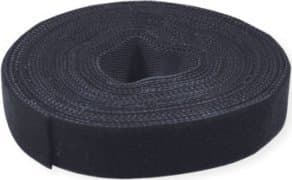 Value 25.99.5250, Koukullinen ja lenkillinen nippuside, Musta, 25000 mm, 10 mm, 5 kpl