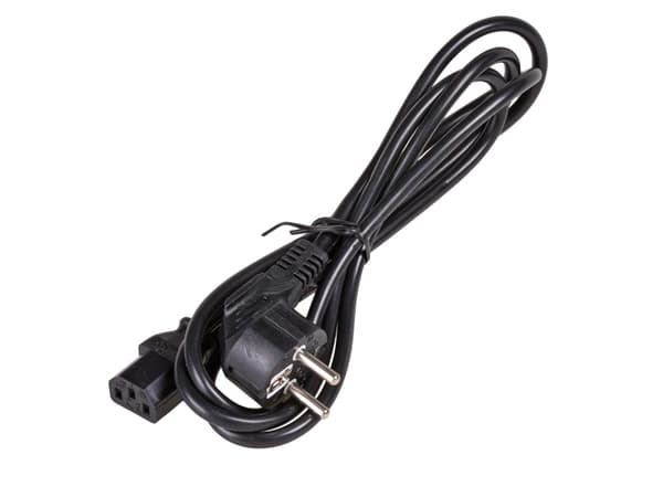 Akyga Copper Series AK-PC-01C - Strömkabel - power CEE 7/7 (hane) vinklad till power IEC 60320 C13 - 250 V - 10 A - 1.5 m - svart