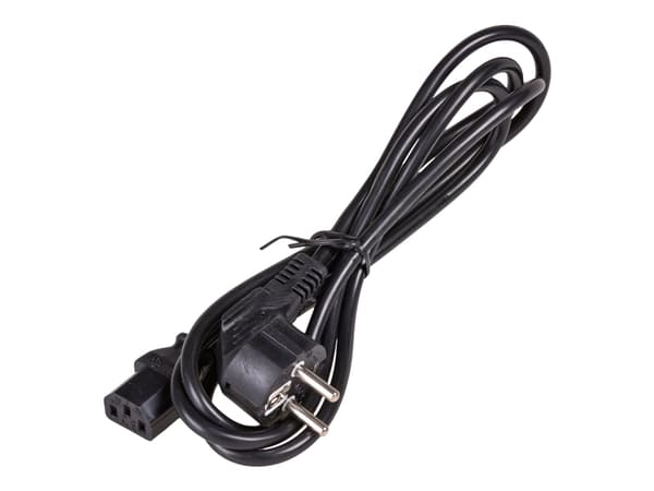 Akyga Copper Series AK-PC-01C - Strömkabel - power CEE 7/7 (hane) vinklad till power IEC 60320 C13 - 250 V - 10 A - 1.5 m - svart