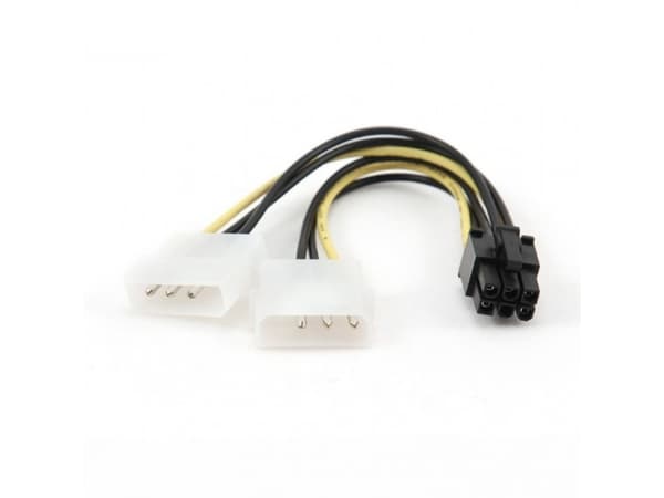 Gembird CC-PSU-6 - Strømadapter - 3 pin internstr (hann) til 6-pins PCIe-strøm (hann)