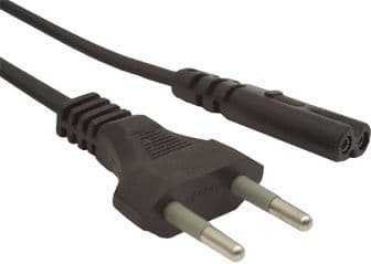 Notebook power cable C8 2pin 1.8M VDE
