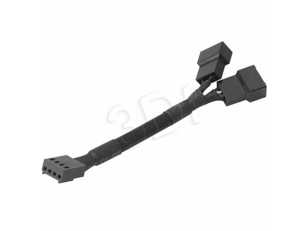 Phanteks - Viftestrømsplitter - 4-pins PWM (hann) til 4-pins PWM (hunn) - 11 cm - svart