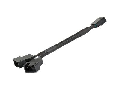 Phanteks - Viftestrømsplitter - 4-pins PWM (hann) til 4-pins PWM (hunn) - 11 cm - svart