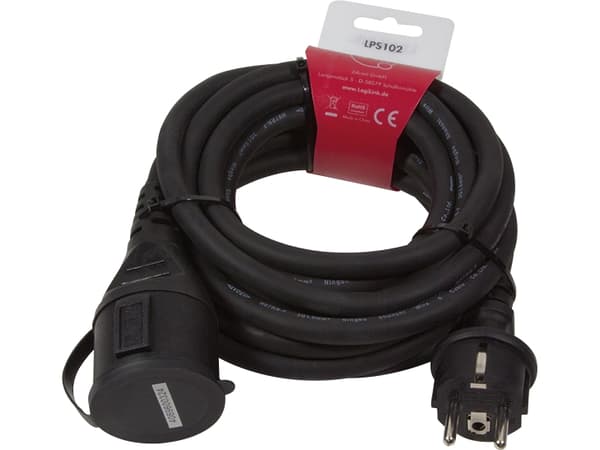 LogiLink 5m 2xSchuko, 5 m, 250 V, 16 A