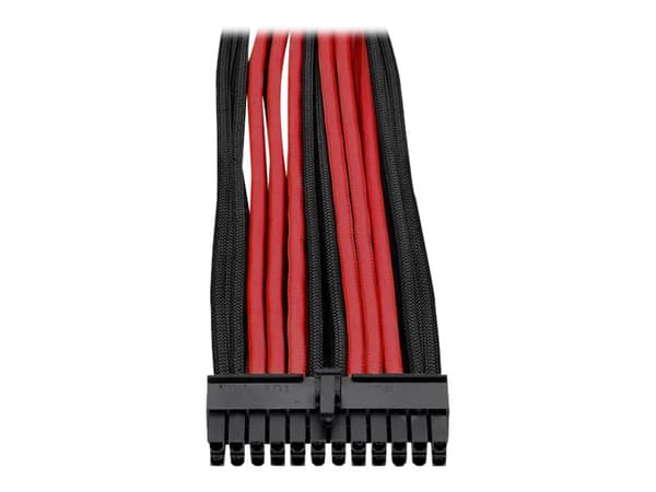 Thermaltake TtMod Sleeve - Strømkabelsett - 30 cm - svart, rød