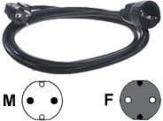 Bachmann - Förlängningskabel för ström - 3 m - svart
