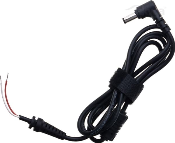 Akyga AK-SC - Strømkabel - DC jackstik 5,5 x 2,5 mm til uisoleret ledning - 1,2 m - sortti
