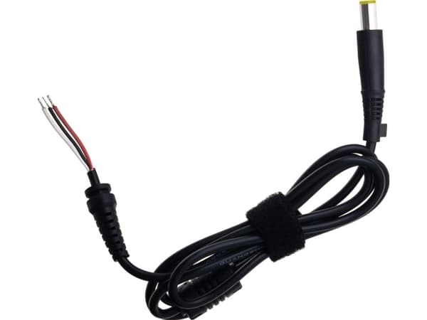 Akyga AK-SC - Strømkabel - 7,9 x 5,5 mm DC-jakk til uisolert tråd - 50 V - 1.2 m - svart