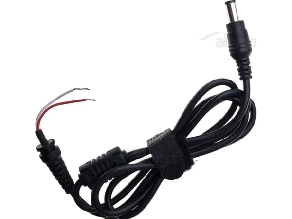 Akyga AK-SC - Strømkabel - 6,3 x 3,0 mm DC-jakk til uisolert tråd - 50 V - 1.2 m - svart