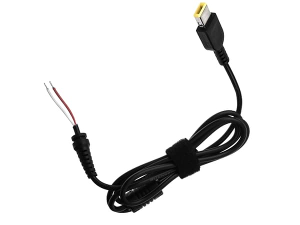 Akyga AK-SC - Strømkabel - power DC jack square yellow til uisolert tråd - 50 V - 1.2 m - svart