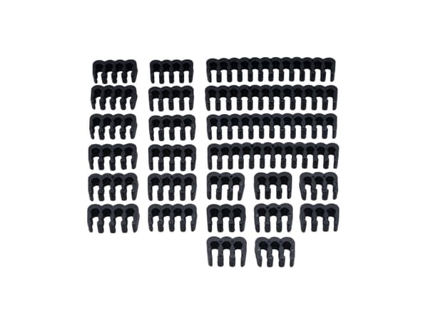 Akasa Kabelkamm Set - 3mm schwarz, 3 mm, Sort, 90 mm, 185 mm, 4,5 g, China