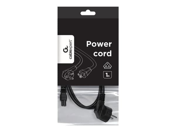 Cablexpert - Johdinsarja - IEC 60320 C5 til CEE 7/7 - 16 A - 1 m - muotoiltu tuote
