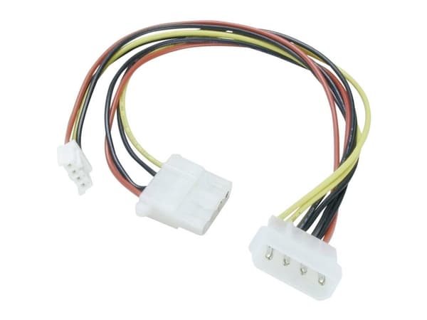 Lindy 5.25" Power Male to 5.25" & 3.5" Power Female, 0.25m